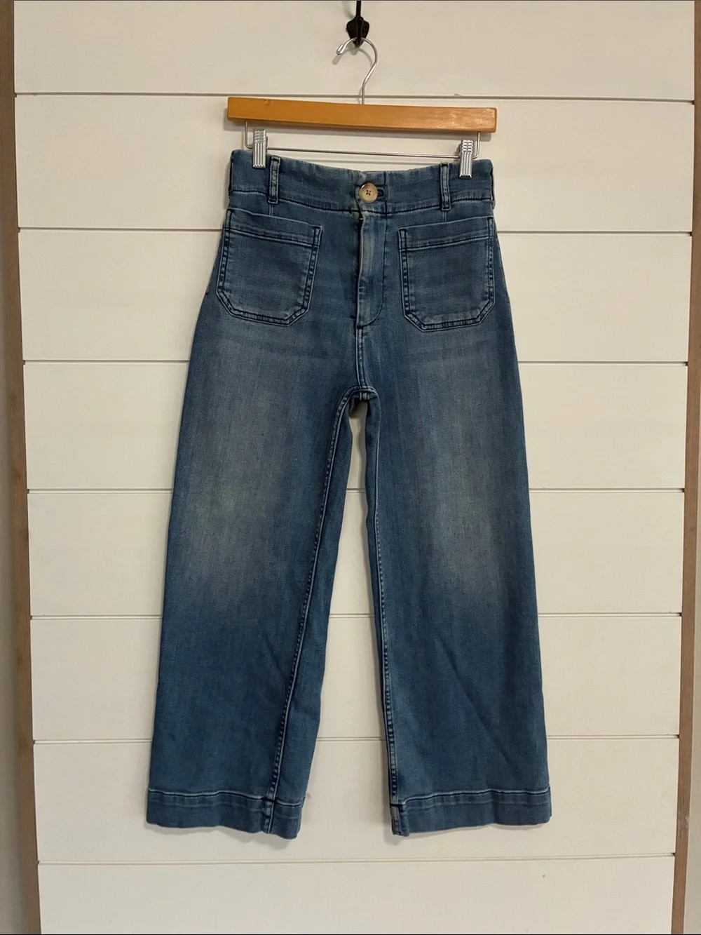 Maeve Colette Wide-Leg Crop Jeans from Anthropologie size 26